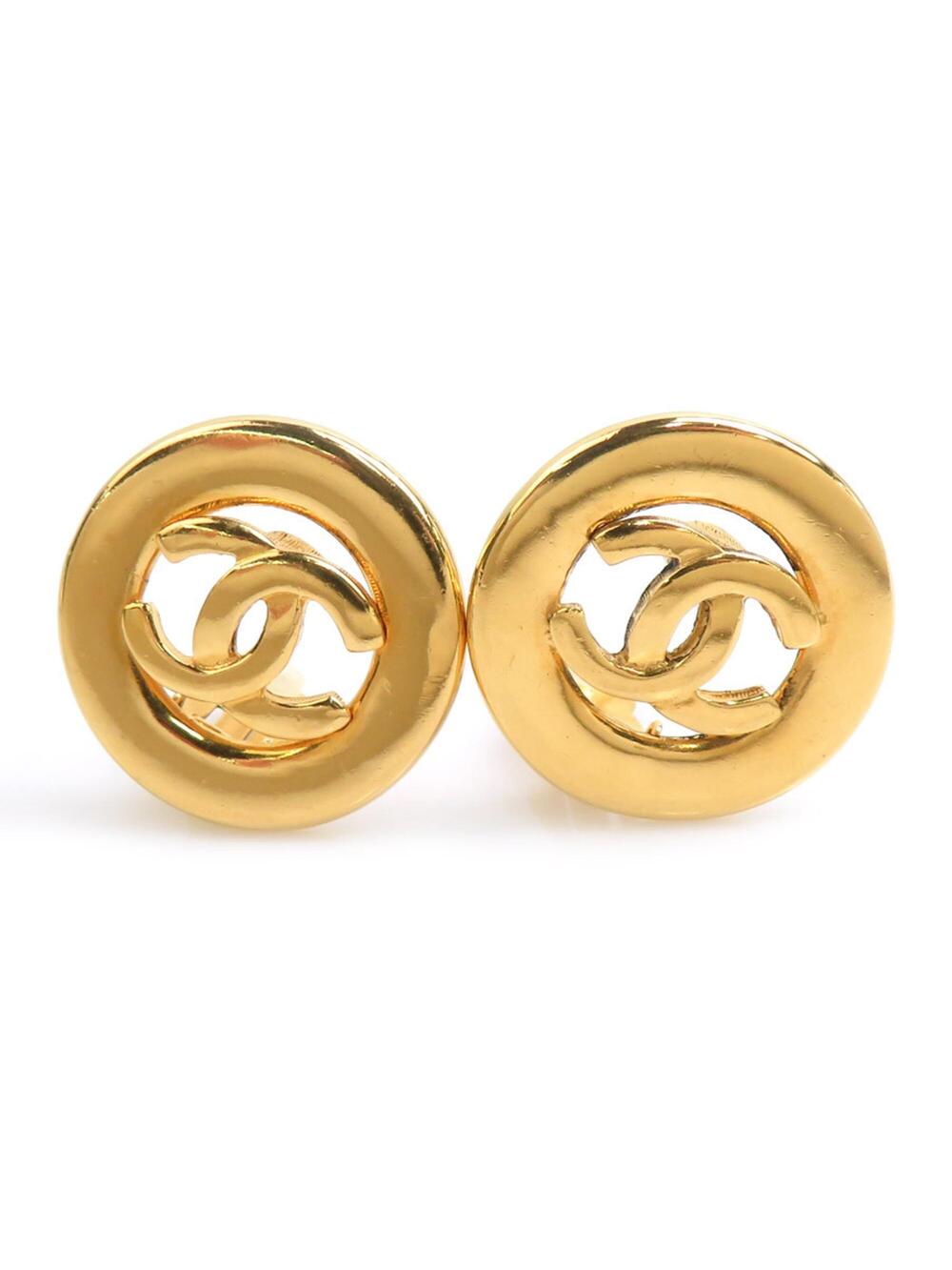 Chanel Cc Logo Clip-On Earrings Gold- #357926C52B